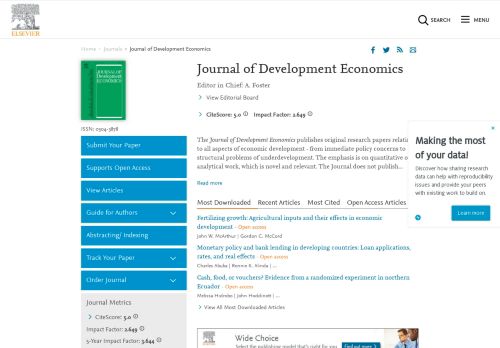 
                            6. Journal of Development Economics - Elsevier