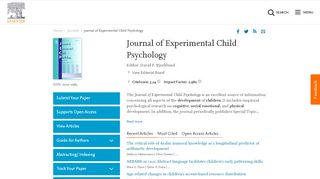 
                            13. Journal of Experimental Child Psychology - Elsevier