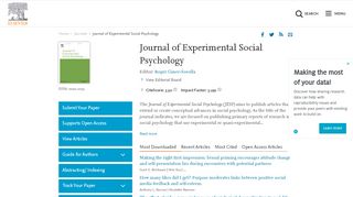 
                            12. Journal of Experimental Social Psychology - Elsevier