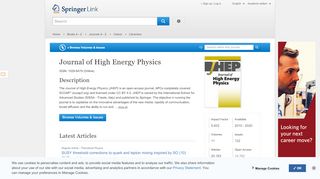 
                            5. Journal of High Energy Physics - Springer