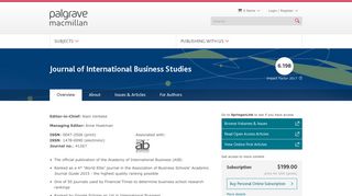 
                            11. Journal of International Business Studies