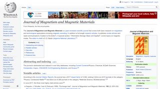 
                            7. Journal of Magnetism and Magnetic Materials - Wikipedia