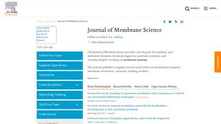 
                            1. Journal of Membrane Science - Elsevier