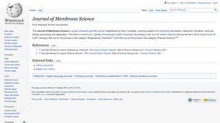 
                            4. Journal of Membrane Science - Wikipedia