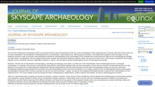 
                            7. Journal of Skyscape Archaeology - Equinox eBooks Publishing