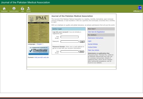 
                            1. Journal of the Pakistan Medical Association :: eJManager.com