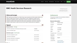 
                            9. JournalGuide - BMC Health Services Research