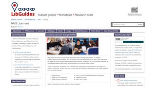 
                            9. Journals - NHS - Oxford LibGuides at Oxford University