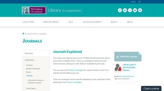 
                            7. Journals - NUI Galway - NUIG Library