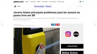 
                            10. Jovens listam principais problemas para ter acesso ao passe livre em ...