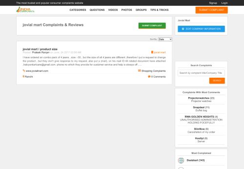 
                            10. jovial mart Customer Care, Consumer Complaints and Reviews