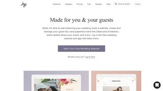 
                            4. Joy - Best Wedding Websites - Free Wedding Website