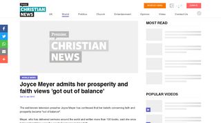 
                            10. Joyce Meyer admits her prosperity and faith views 'got out of balance'