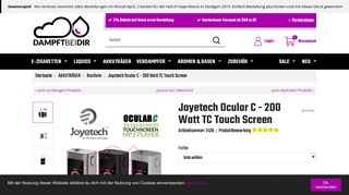 
                            9. Joyetech Ocular C-200 Watt TC Touch Screen | dampftbeidir.de, 69,90 €