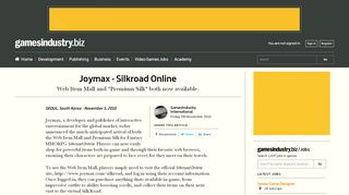 
                            7. Joymax - Silkroad Online | GamesIndustry.biz
