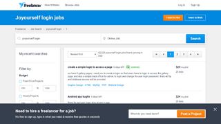 
                            8. Joyourself login Jobs, Employment | Freelancer