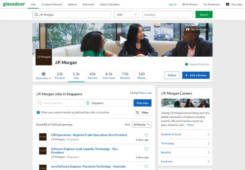 
                            9. J.P. Morgan Jobs in Singapore | Glassdoor