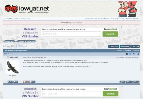 
                            9. JPJ Number Plate Registration - Lowyat Forum - Lowyat.NET