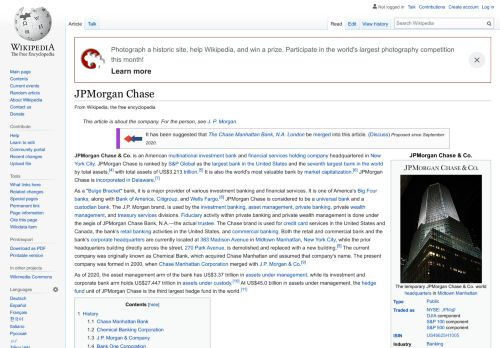 
                            12. JPMorgan Chase - Wikipedia