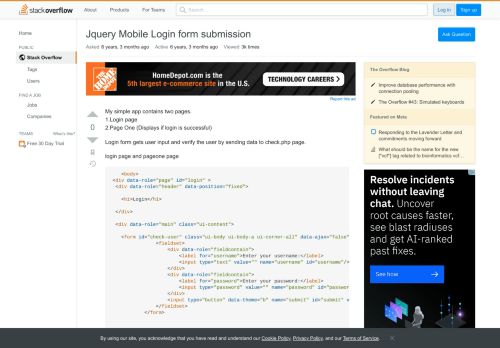 
                            3. Jquery Mobile Login form submission - Stack Overflow