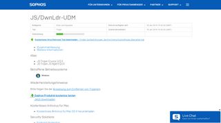 
                            4. JS/DwnLdr-UDM - Viruses and Spyware - Erkennen und ... - Sophos