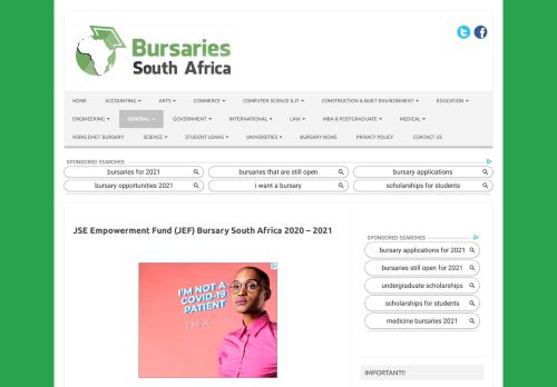 
                            12. JSE Empowerment Fund Bursary SA 2019 - 2020