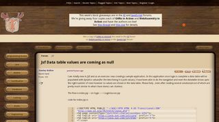 
                            7. Jsf Data table values are coming as null (JSF forum at Coderanch)