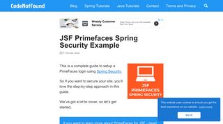 
                            1. JSF Primefaces Spring Security Example - CodeNotFound.com