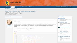 
                            12. JSF Redirect to Login-Page | tutorials.de