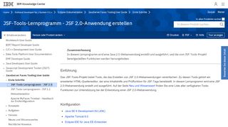 
                            8. JSF-Tools-Lernprogramm - JSF 2.0-Anwendung erstellen - IBM