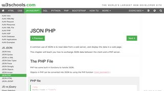 
                            5. JSON PHP - W3Schools