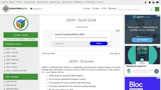 
                            6. JSON Quick Guide - Tutorialspoint