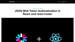 
                            4. JSON Web Token Authentication in React and react-router