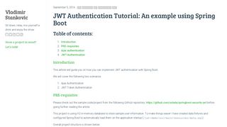 
                            9. JSON Web Token Authentication Tutorial: Example using Spring Boot