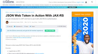 
                            9. JSON Web Token in Action With JAX-RS - DZone Java