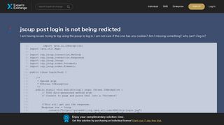 
                            6. jsoup post login is not being redicted - Experts Exchange