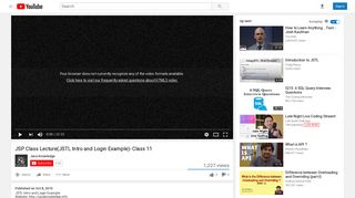
                            4. JSP Class Lecture(JSTL Intro and Login Example)- Class 11 - YouTube