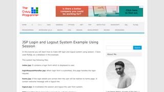 
                            9. JSP Login and Logout System Example Using Session - The Crazy ...