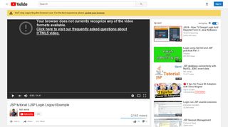 
                            8. JSP Login Logout Example - YouTube