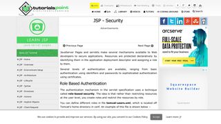 
                            1. JSP Security - Tutorialspoint