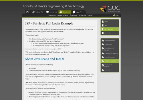 
                            1. JSP - Servlets: Full Login Example