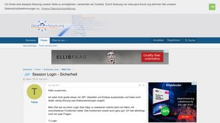 
                            1. JSP - Session Login - Sicherheit - Java-Forum.org