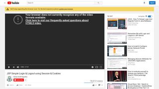 
                            9. JSP Simple Login & Logout using Session & Cookies - YouTube