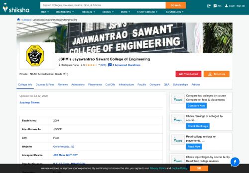 
                            8. JSPMs Jayawantrao Sawant College of Engineering (JSCOE), Pune ...