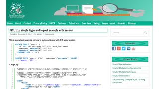 
                            2. JSTL 1.1 : simple login and logout example with session ...
