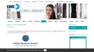 
                            9. JSTOR - Shibboleth - LibGuides at Dublin Business School