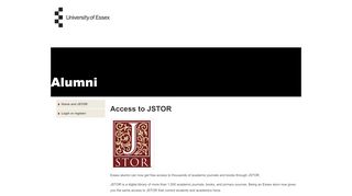 
                            8. JSTOR - University of Essex - Essex Alumni