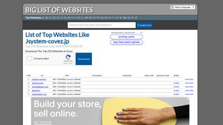 
                            7. Jsystem-covez.jp - Best Similar Sites | BigListOfWebsites.com