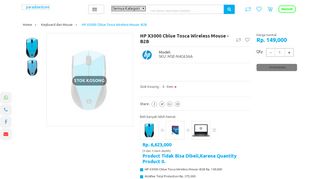 
                            7. Jual HP X3000 Cblue Tosca Wireless Mouse | HP - Paradisestore ...