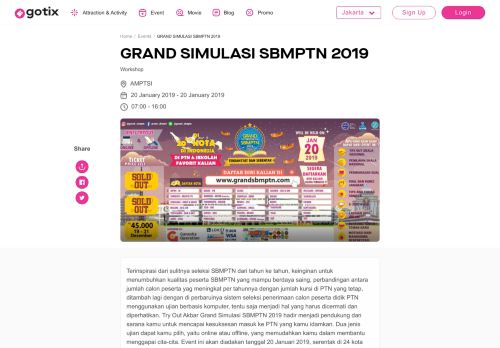 
                            4. Jual Tiket GRAND SIMULASI SBMPTN 2019 | GO-TIX.ID